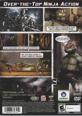 Teenage Mutant Ninja Turtles box cover back